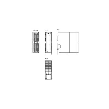 El sistema de control automático SIMATIC S7-300 PLC salida analógica SM 332 aislado 8 AO U/I Siemens 6ES73325HF000AB0