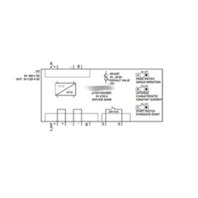 Convertidor de corriente continua y continua de 20 A de potencia SITOP PSU400M Entrada DC 600V Salida DC 24V/20A 6EP1536-3AA00