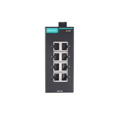 EDS-108 Interruptor Ethernet no administrado de 8 puertos para el montaje de guías de automatización industrial MOXA