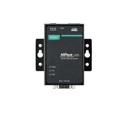 Alimentación directa NPORT 5110 Puerto RS-232/422/485 Servidor de redes de dispositivos de puerto serie para MOXA