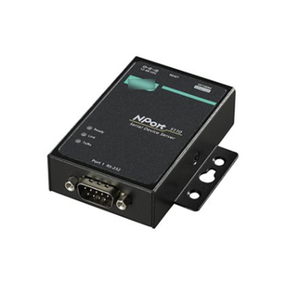 Alimentación directa NPORT 5110 Puerto RS-232/422/485 Servidor de redes de dispositivos de puerto serie para MOXA
