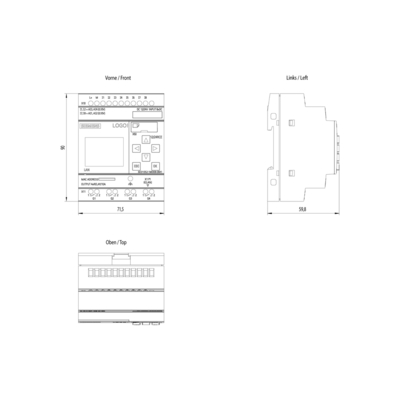 El módulo de relé del panel de visualización integrado del PLC con el logotipo 100% original de Siemens 6ED10521MD080BA1
