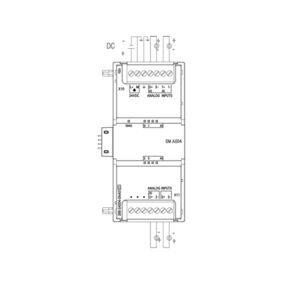Siemens S7-200SMART módulo de control automático SM AI04 AI 4x12 bits 6ES72883AE040AA0 100% original