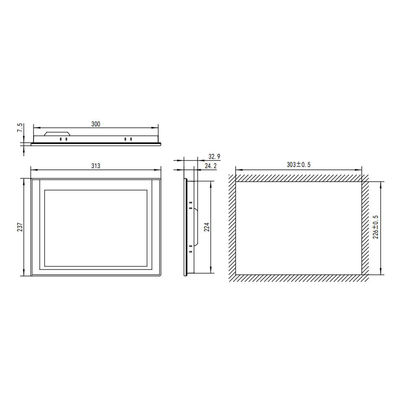 Automatización industrial Siemens 10.1&quot; TPC1021Kt con memoria de 128M y resolución de 1024*600