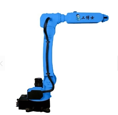 Resultados de soldadura GBS10-C1650 Robot industrial con antorcha de soldadura en planta de fabricación
