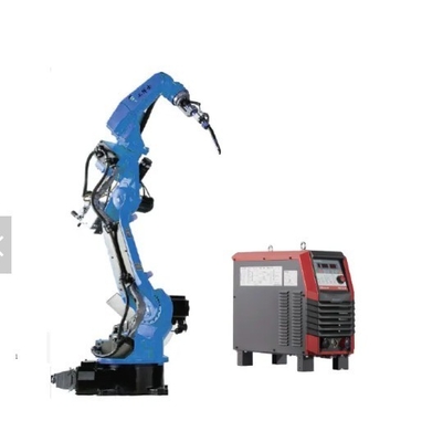 Resultados de soldadura GBS10-C1650 Robot industrial con antorcha de soldadura en planta de fabricación