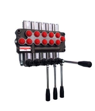 Válvula de control direccional de monobloque de presión hidráulica 5 bobinas Flujo nominal de 45L/MIN