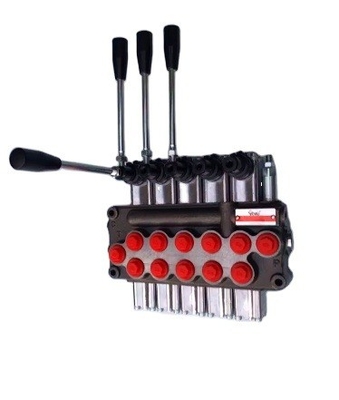 Válvula de control direccional de monobloque de presión hidráulica 5 bobinas Flujo nominal de 45L/MIN