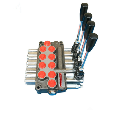 Válvula de control direccional de monobloque de presión hidráulica 5 bobinas Flujo nominal de 45L/MIN