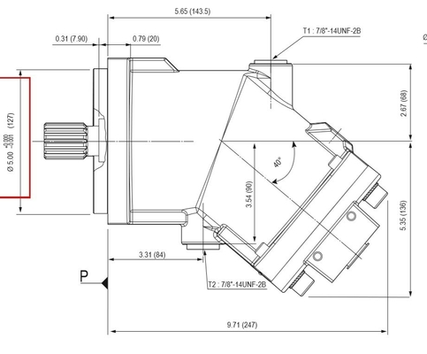 Xpi80 bomba de pistón axial de alta presión para camión 15-80 motor radial 240l/min 420*260*190mm