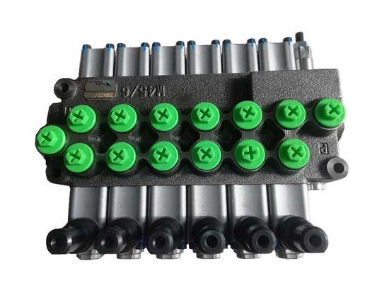 M45/6 Válvula de control hidráulico de monobloque para hidráulica móvil Válvula direccional de 6 carretes