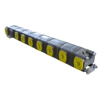 2 secciones motor de engranajes giratorios divisor de flujo hidráulico HDD35.125 con desplazamiento de 125cm3