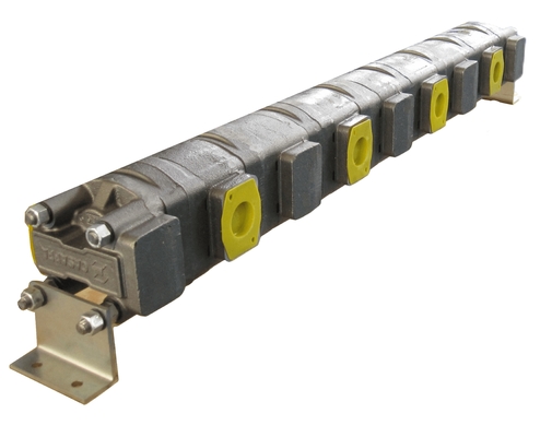 2 secciones motor de engranajes giratorios divisor de flujo hidráulico HDD35.125 con desplazamiento de 125cm3