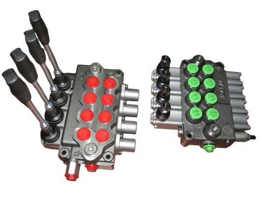 Control manual G3/8 &quot;Válvula de control direccional de joystick de monobloque hidráulico para personalizado