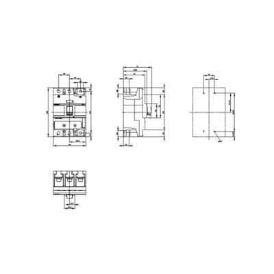 Se ha probado el 100% Siemens 3VA1220-5EF32-0AA0 MCCB IEC FS250 200A 3P 55KA TM ATAM Cuchillo apagado