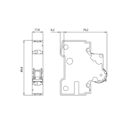 Interruptor de circuito en miniatura de la serie 5SY6 230/400V 6kA 1 polo C 20A 5SY61207CC para Siemens
