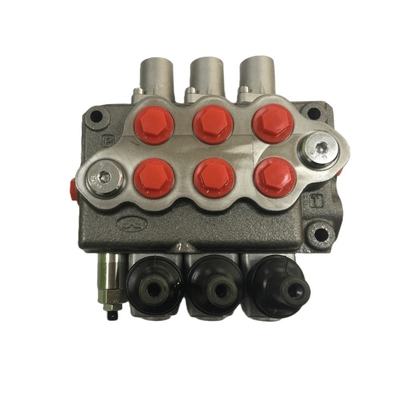 Válvula de control direccional de 45L/min para Walvoil Tipo 40-380LPM Hidráulica de 4 carretes Monobloque