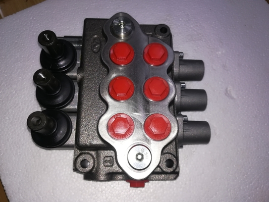 Válvula de control direccional de 45L/min para Walvoil Tipo 40-380LPM Hidráulica de 4 carretes Monobloque