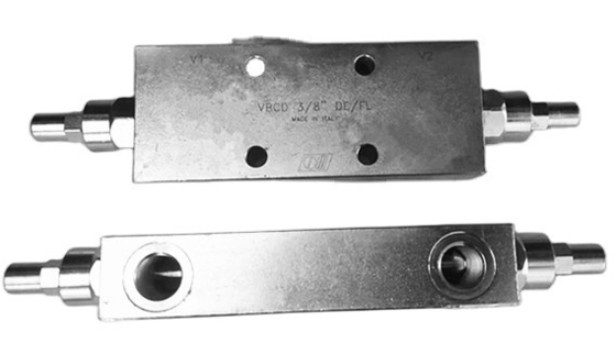 VBCD 3/8&quot; DE/FL Válvulas sobrecentral Válvula de contrapeso para presión máxima de 350 bar