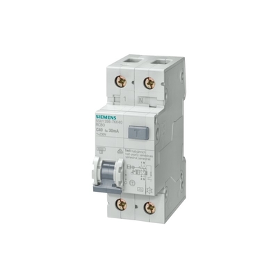 Siemens 5SU1353-1KK16 FI/LS AC 30MA 1 N-P C16 4.5KA Conjunto de interruptor de corriente residual MCB