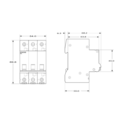 Distribución de baja tensión de Siemens 5TL1391-0 Disruptor de circuito 100A 3 polo 100% original