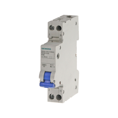 Interruptor de protección contra corrientes residuales compacto 1P N tipo AC 30 mA 5SV9313-1CN25 para Siemens