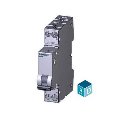 Interruptor de protección contra corrientes residuales compacto 1P N tipo AC 30 mA 5SV9313-1CN25 para Siemens
