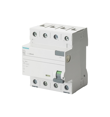Siemens 5SV3646-6 Interfaz de comunicación del interruptor de circuito de funcionamiento de corriente residual