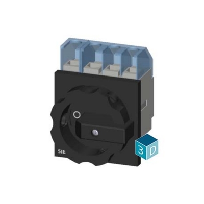 Siemens 3LD2203-1TL51 Interruptor de aislamiento con accionamiento rotativo fijo delantero para aislamiento duradero