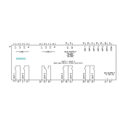 SENTRON 3KC LCD 144x144 mm ATC6300 Controlador de conversión inteligente para MCCB ACB LBS