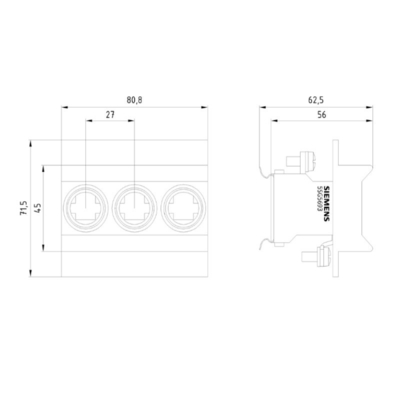 Sensor de presión diferencial del conducto de aire de Siemens 1000 Pa DC 4V 20 mA QBM3120-10 S55720-S446