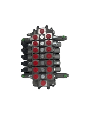 HC-D6/7 Tipo válvula de control direccional hidráulica 7 bobinas 100L/min Flujo Presión 350bar