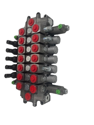 HC-D6/7 Tipo válvula de control direccional hidráulica 7 bobinas 100L/min Flujo Presión 350bar