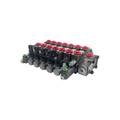 HC-D6/7 Tipo válvula de control direccional hidráulica 7 bobinas 100L/min Flujo Presión 350bar