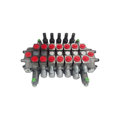 HC-D6/7 Tipo válvula de control direccional hidráulica 7 bobinas 100L/min Flujo Presión 350bar