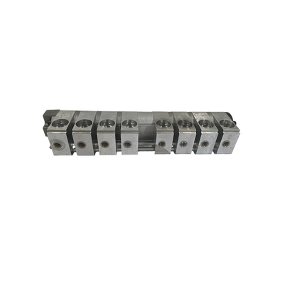 Bloque de manivela de válvula de bolas de 8 puertos para presión en el adaptador