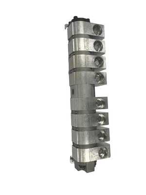 Bloque de manivela de válvula de bolas de 8 puertos para presión en el adaptador