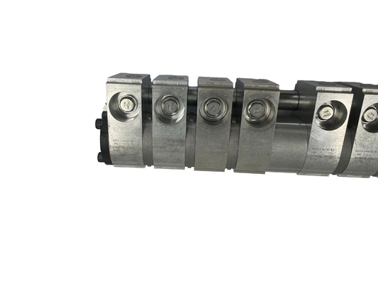 Bloque de manivela de válvula de bolas de 8 puertos para presión en el adaptador