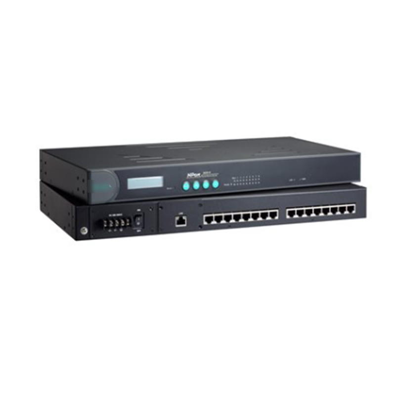 NPORT 5630-16 100 a 240 VAC o 88 a 300 VDC Servidor en serie para el servicio de transporte de pasajeros de la empresa MOXA DHL TNT UPS FEDEX EMS