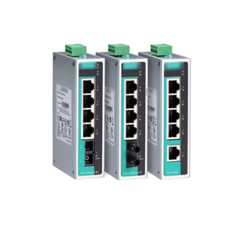 EDS-205A 5 puertos con interruptor Ethernet no administrado Diseño de hardware resistente para venta directa MOXA