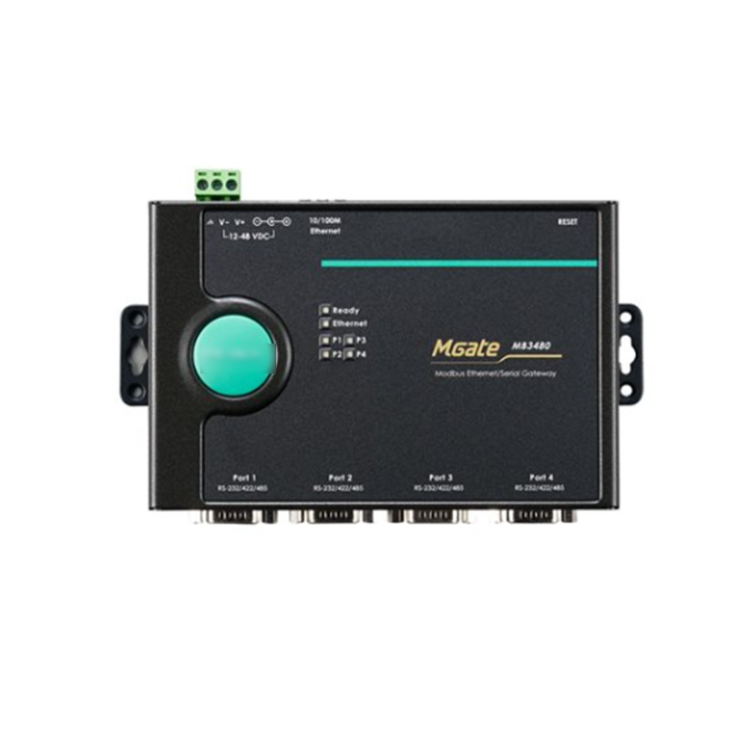 1 puerto serie estándar de 2 y 4 puertos a Ethernet Modbus Gateway MGATE MB3180 para MOXA