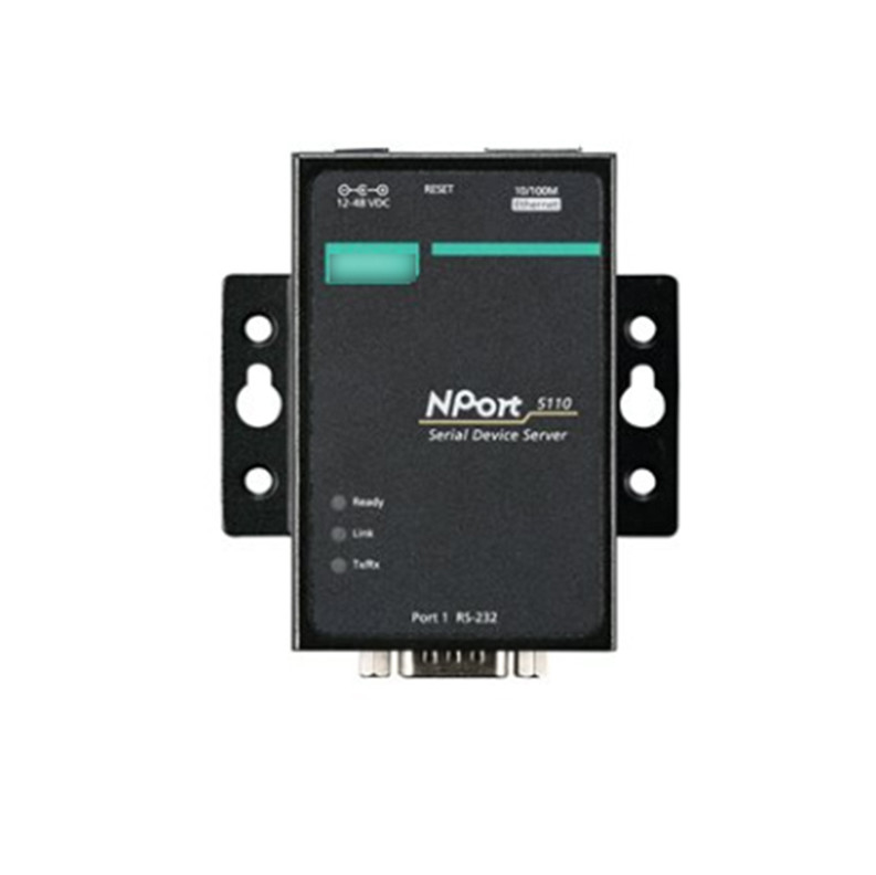 Alimentación directa NPORT 5110 Puerto RS-232/422/485 Servidor de redes de dispositivos de puerto serie para MOXA