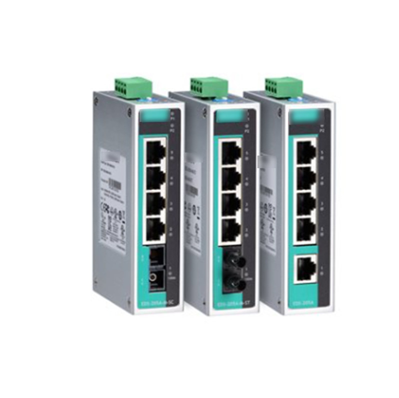 Accesorios para quemadores de gas EDS-205A Conmutador Ethernet industrial no administrado de 5 puertos para MOXA