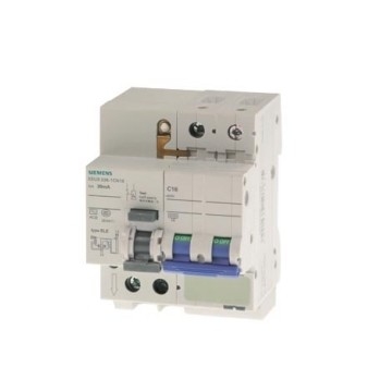 Mini RCBO 5SU93261CN16 Icn 6 kA 2P Tipo AC 30 mA C-Char En 16 A Un AC 230 V Polos número 2