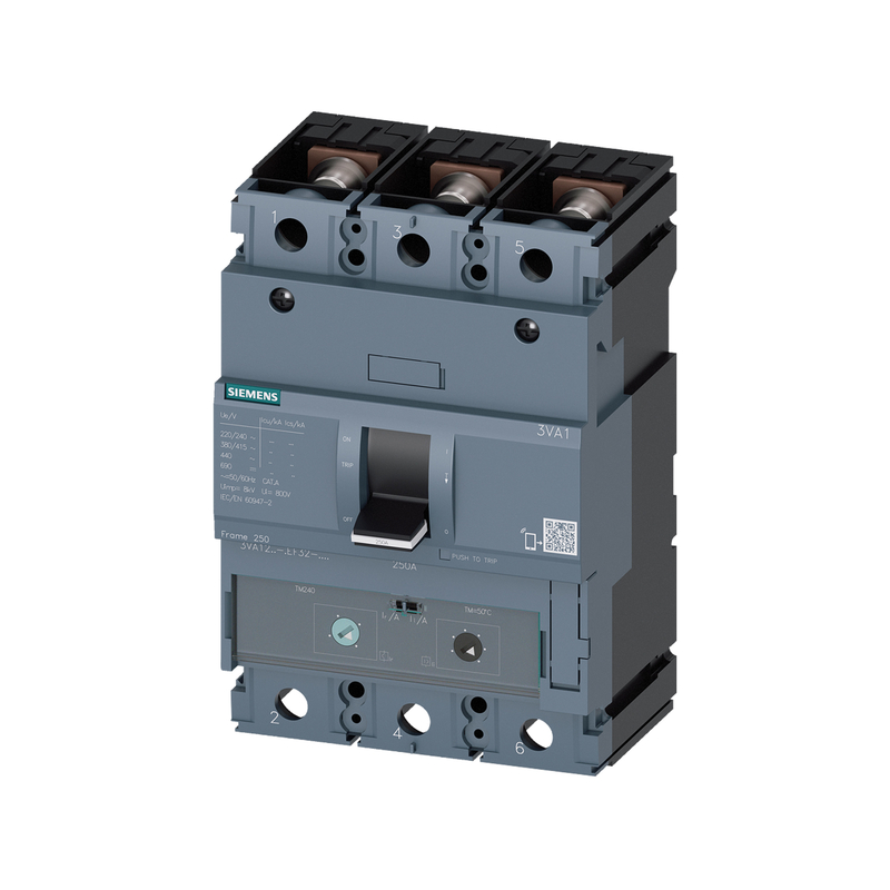 Se ha probado el 100% Siemens 3VA1220-5EF32-0AA0 MCCB IEC FS250 200A 3P 55KA TM ATAM Cuchillo apagado