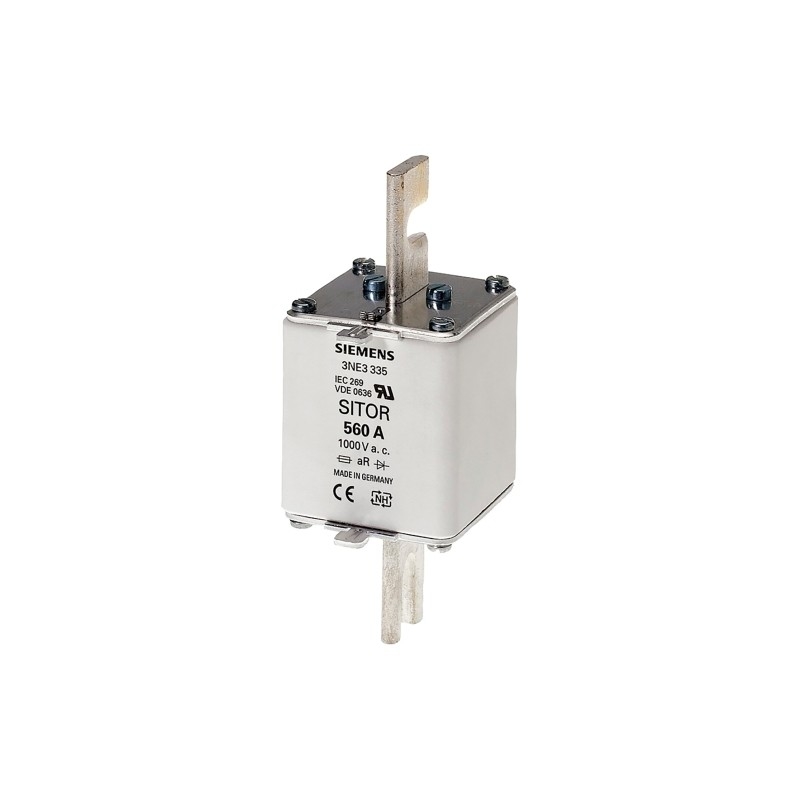 3NE3338-8 SITOR Enlace de fusible con llave de ranura Contactos NH2 en 800 A aR Un AC 800 V Indicador frontal 3NE33388