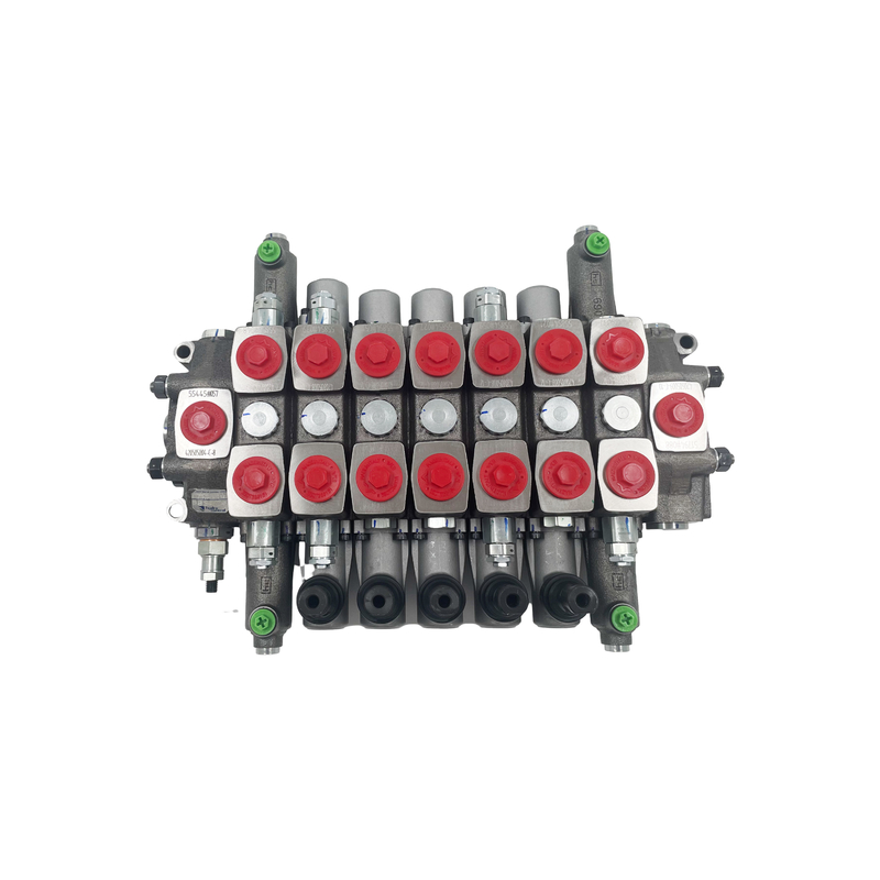 HC-D6/7 Tipo válvula de control direccional hidráulica 7 bobinas 100L/min Flujo Presión 350bar